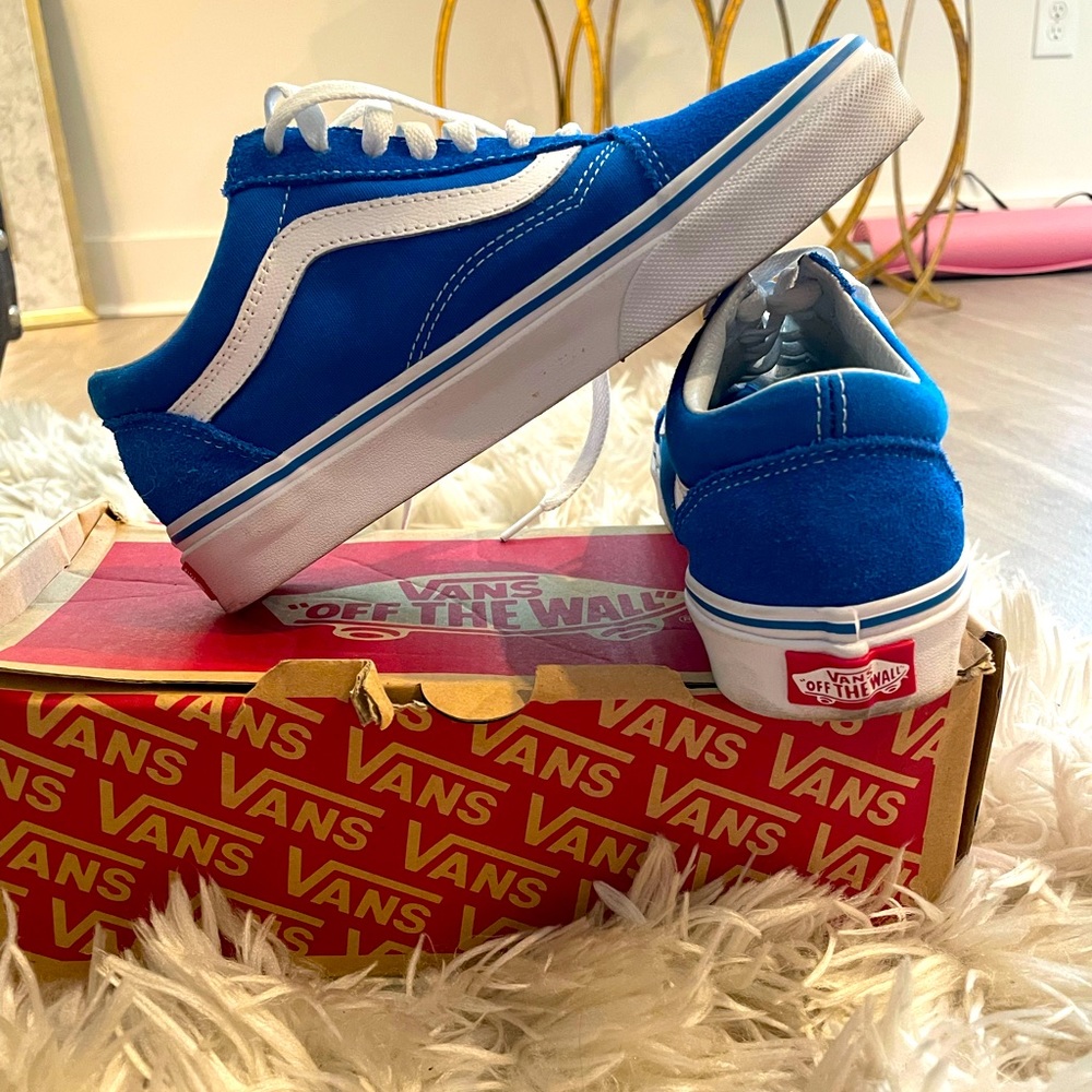 Royal Blue Vans off the Wall